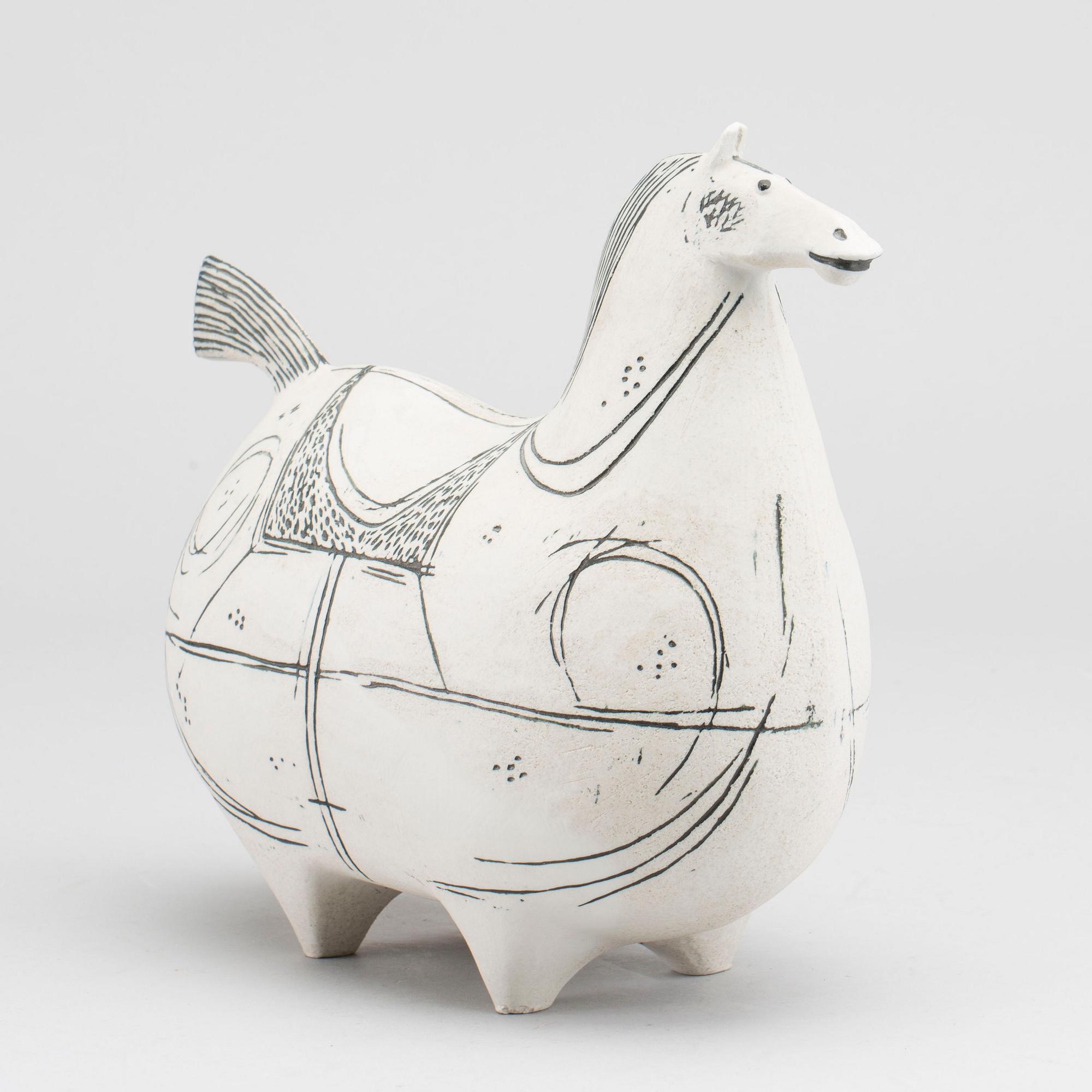 STIG LINDBERG, figurin av stengods, "Springare", Gustavsbergs studio.