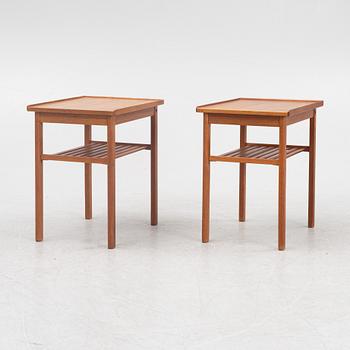 Bedside tables, a pair, AB Emmaboda Möbelfabrik, 1950s/60s.