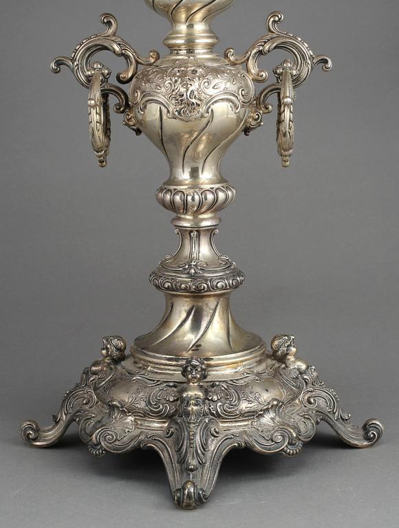 UPPSATSSKÅL, silver, Nyrenässans, B Erlandsson, Kristianstad, 1900.