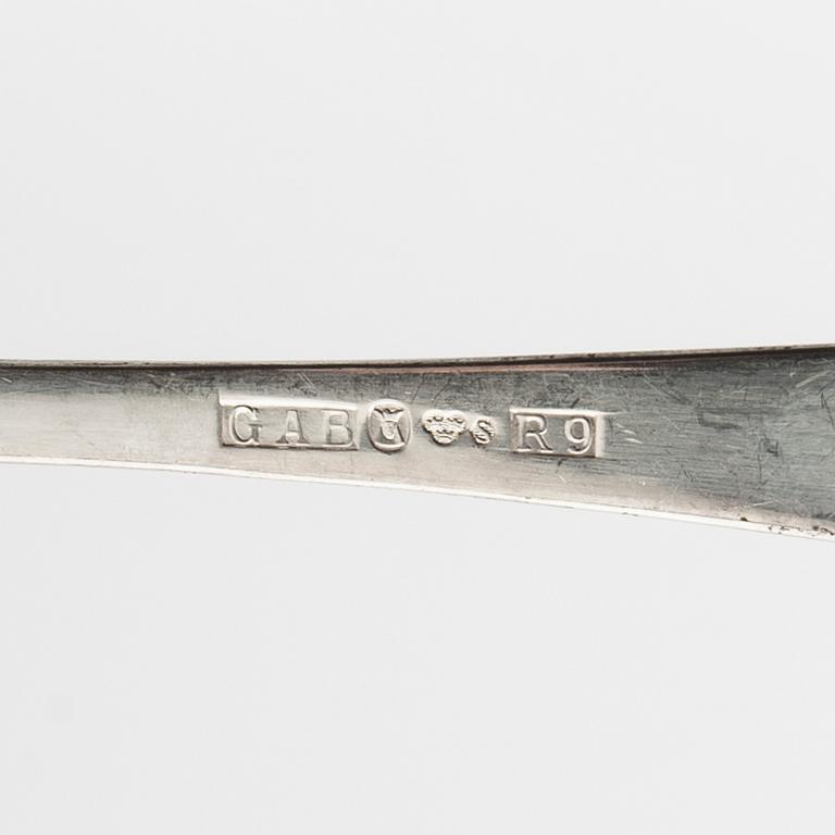 Jacob Ängman, bestick ca 66 st, silver, "Rosenholm", GAB, Stockholm/Eskilstuna N8 - E10.