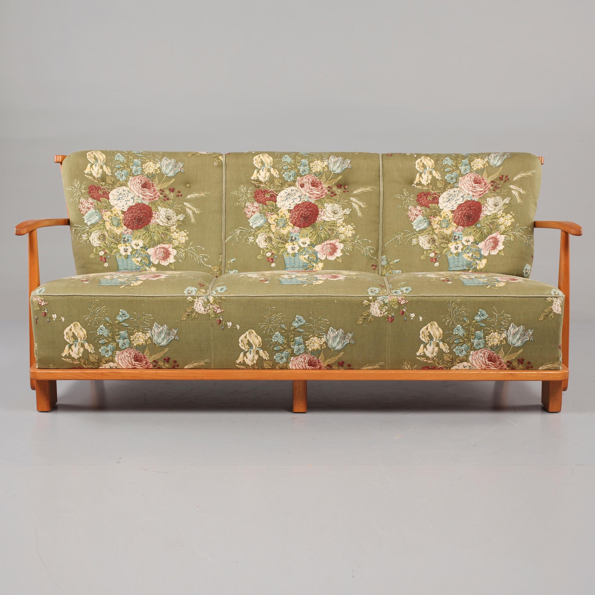 STUGMÖBELGRUPP, 3 delar, Fritz Hansen, omkring 1940.