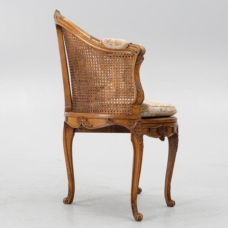 Karmstol, Louis XV-stil, Frankrike, tidigt 1900-tal.