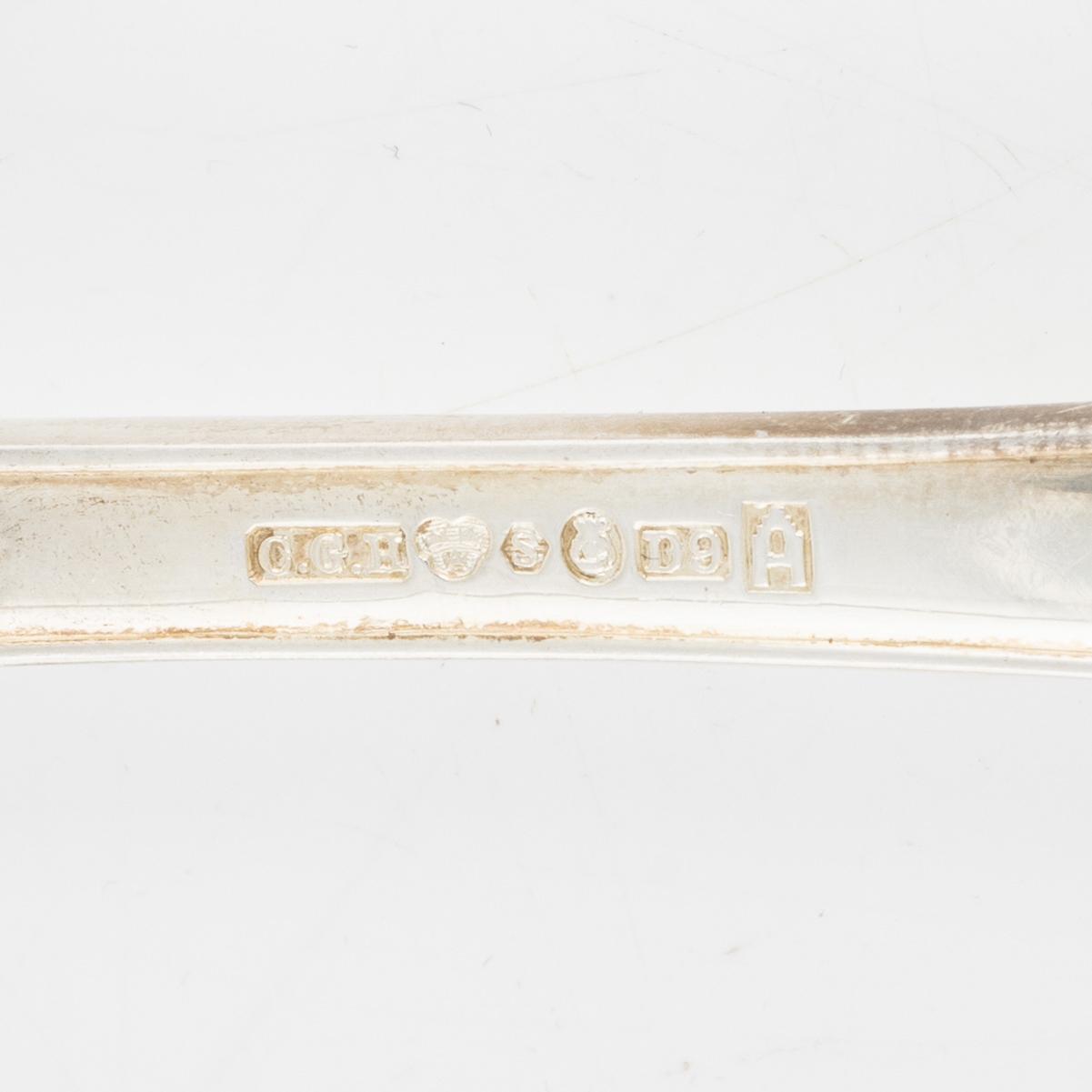 An 87-piece silver cutlery, model 'Prins Albert', CG Hallberg, mid 20th century.