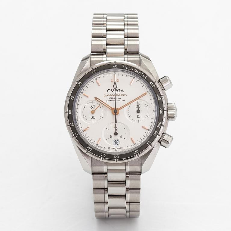 Omega, Speedmaster, co-axial, chronometer, wristwatch, 38 mm.