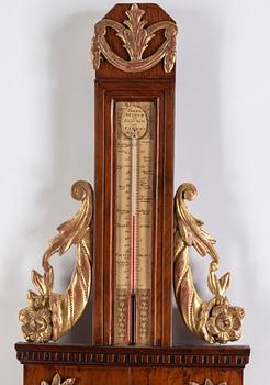 A late Gustavian Barometer from around the year 1800 by Iohannes Lerra.