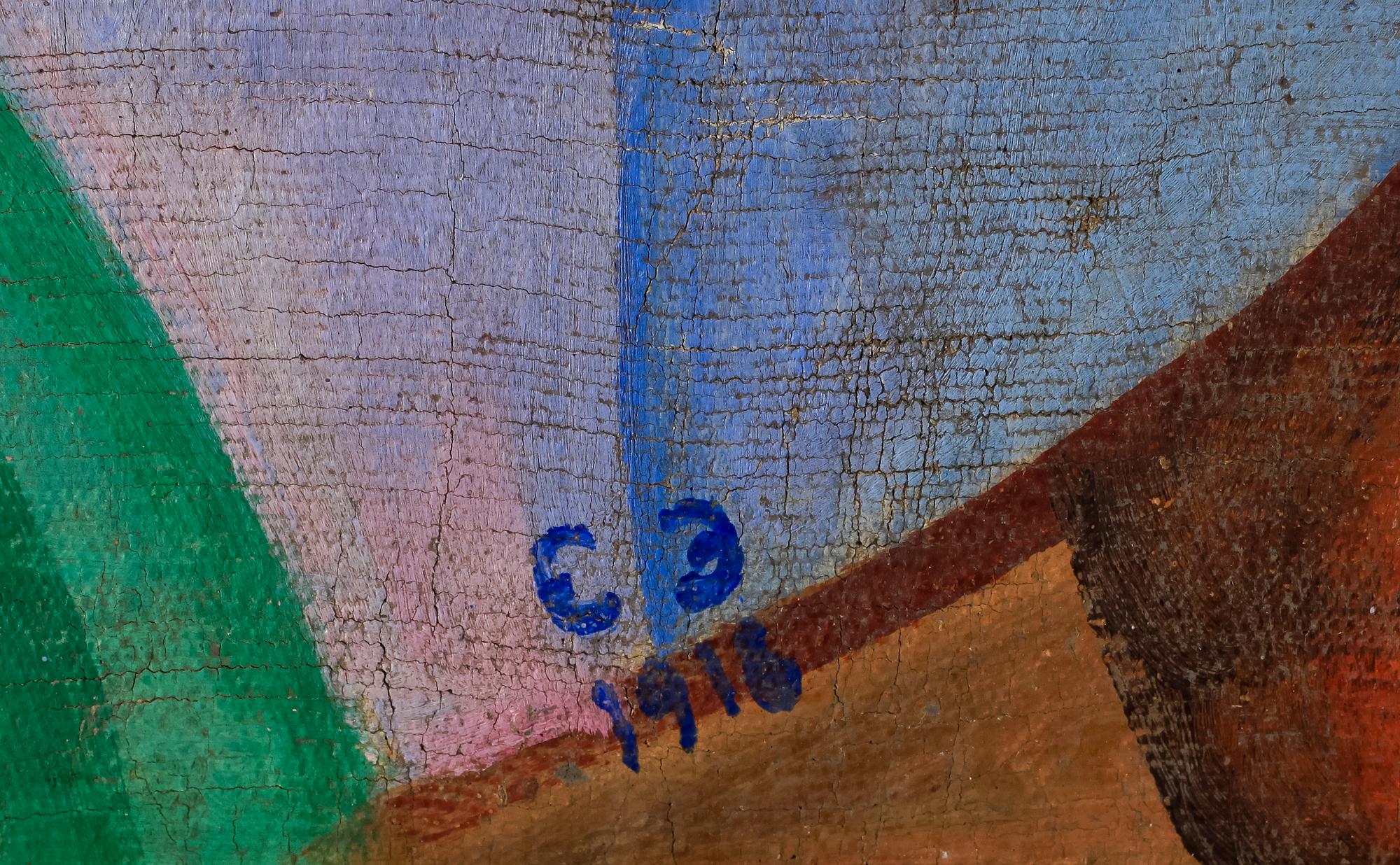 OKÄND KONSTNÄR, olja på duk, monogramsign. o dat. 1918. Möjligen Lettland.