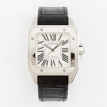 Cartier, Santos 100, wristwatch, 41.3 x 51.1 mm.