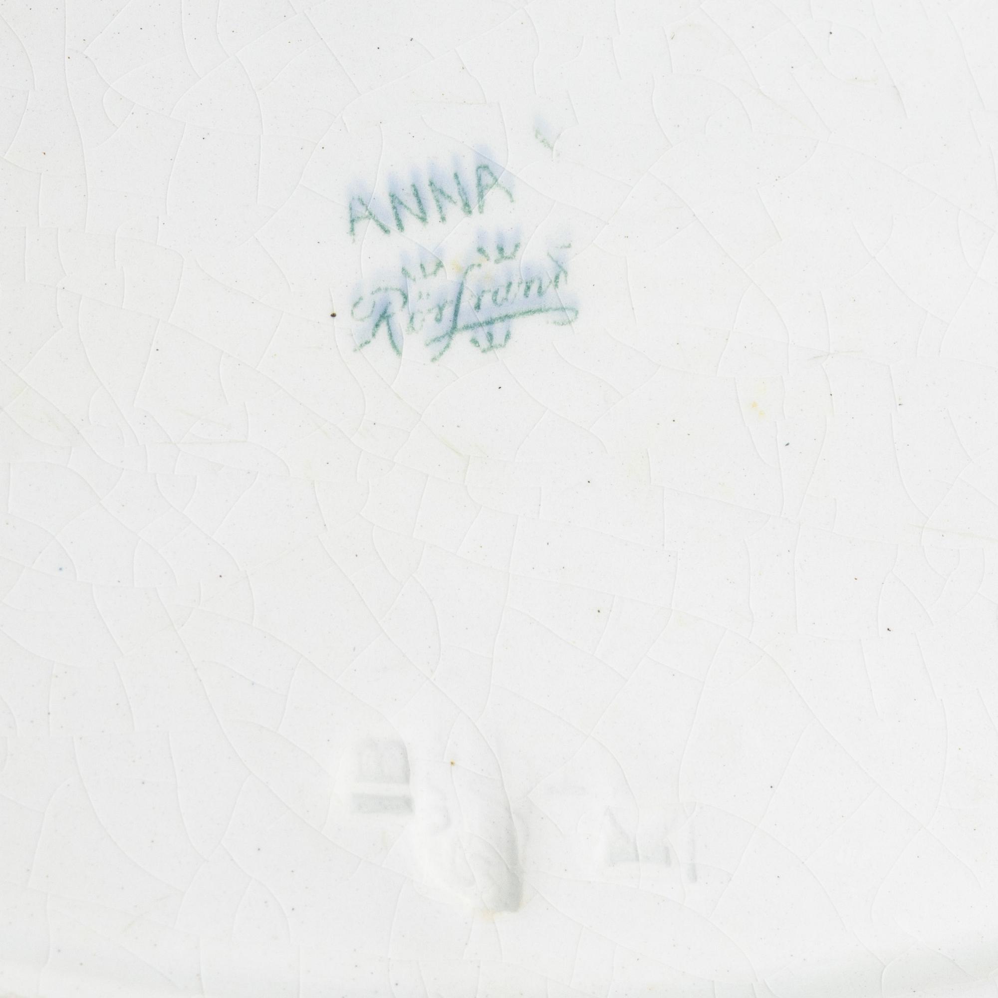 Matservis, 88 delar, flintgods, "Grön Anna", Rörstrand, varierande åldrar.