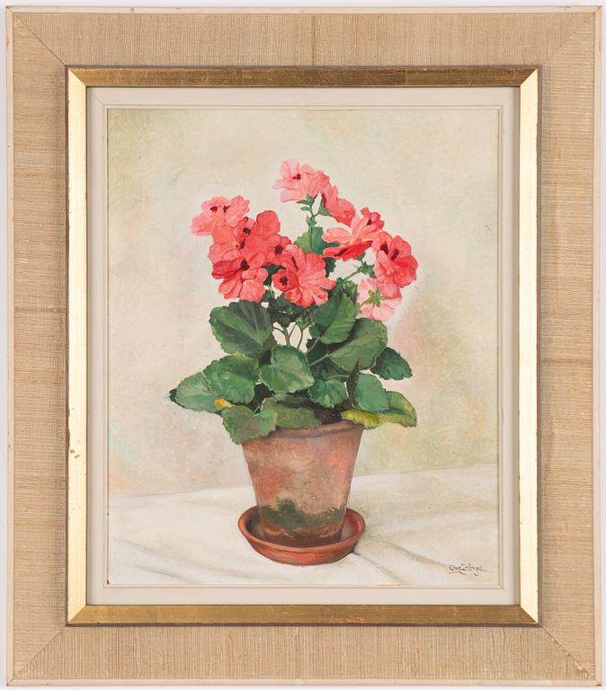 Owe Zerge, Still Life with Geranium.