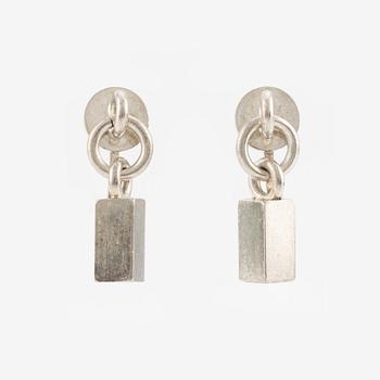 Wiwen Nilsson, earrings, one pair, silver. Lund 1952.