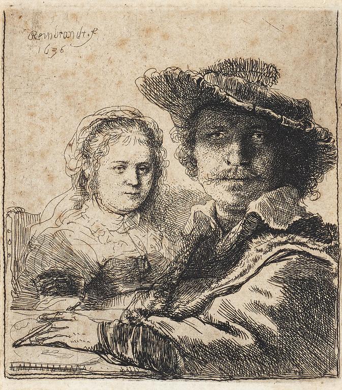 Rembrandt Harmensz van Rijn, "Self-portrait with Saskia".
