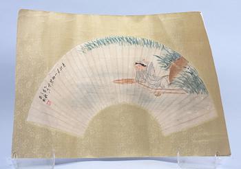 AKVARELLER, 2 st, Kina.