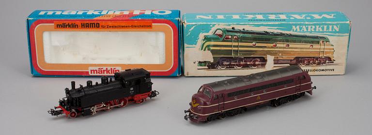 LOK, 2 st, Märklin 3067, Märklin Hamo 8313.