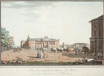372. Benjamin Patersson Efter, "Facade principale du Chateau St. Michel sur la grande entrée à St. Petersbourg".