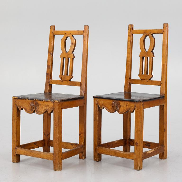 A pair of Swedish 18th/19th century chairs.