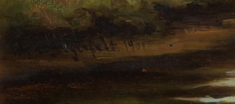 Lotten von Gegerfelt, oil on paper-panel, signed.