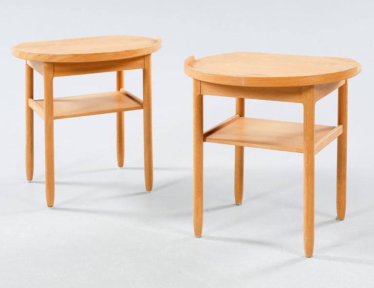 A pair of bedside tables by Sven Engström & Gunnar Myrstrand for Bodafors, third quarter of the 20th century.