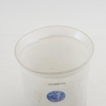 Bertil Vallien/Kjell Engman, a set of six signed glass vases.