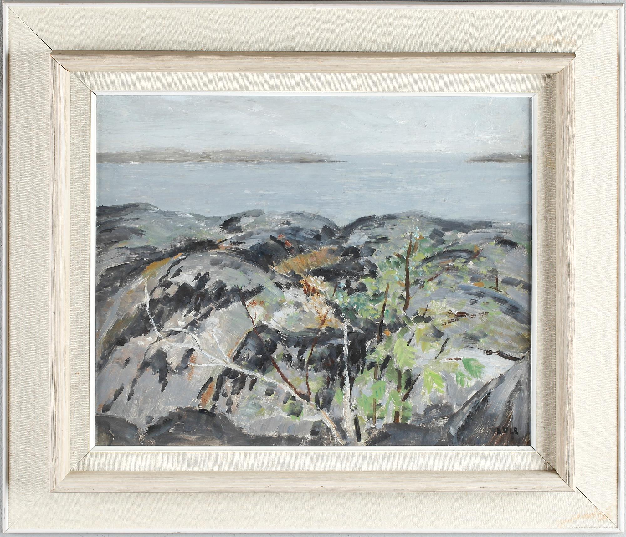 GUSTAF ADOLF FAHLE, olja på pannå, signerad.