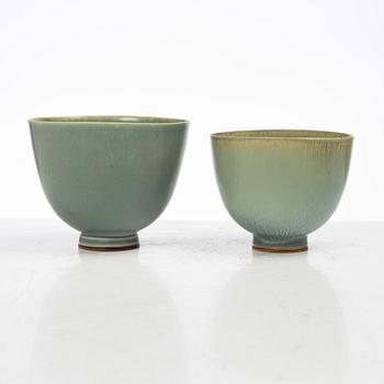 Berndt Friberg, two stoneware bowls, Gustavsberg Studio 1954 and 1957.