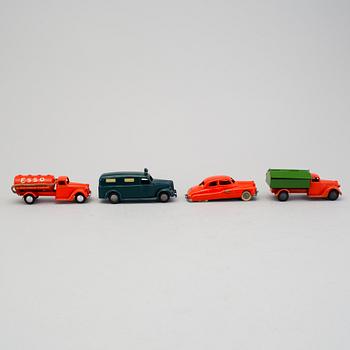 A lot of seven Tekno cars, Denmark, 1940/50s.