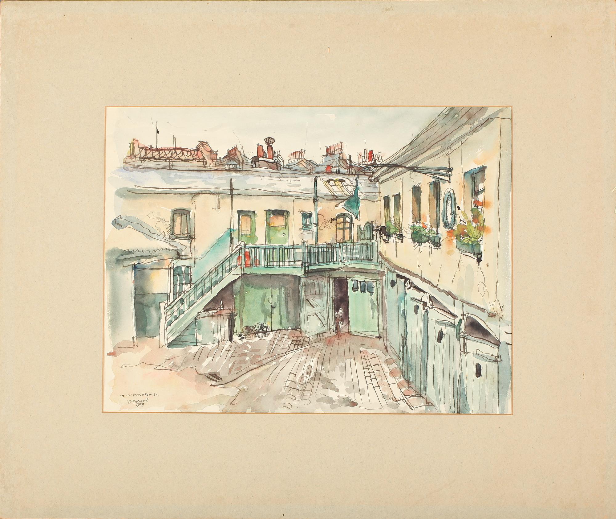 WILLIAM GAUNT, akvarell, signerad och daterad 1939.