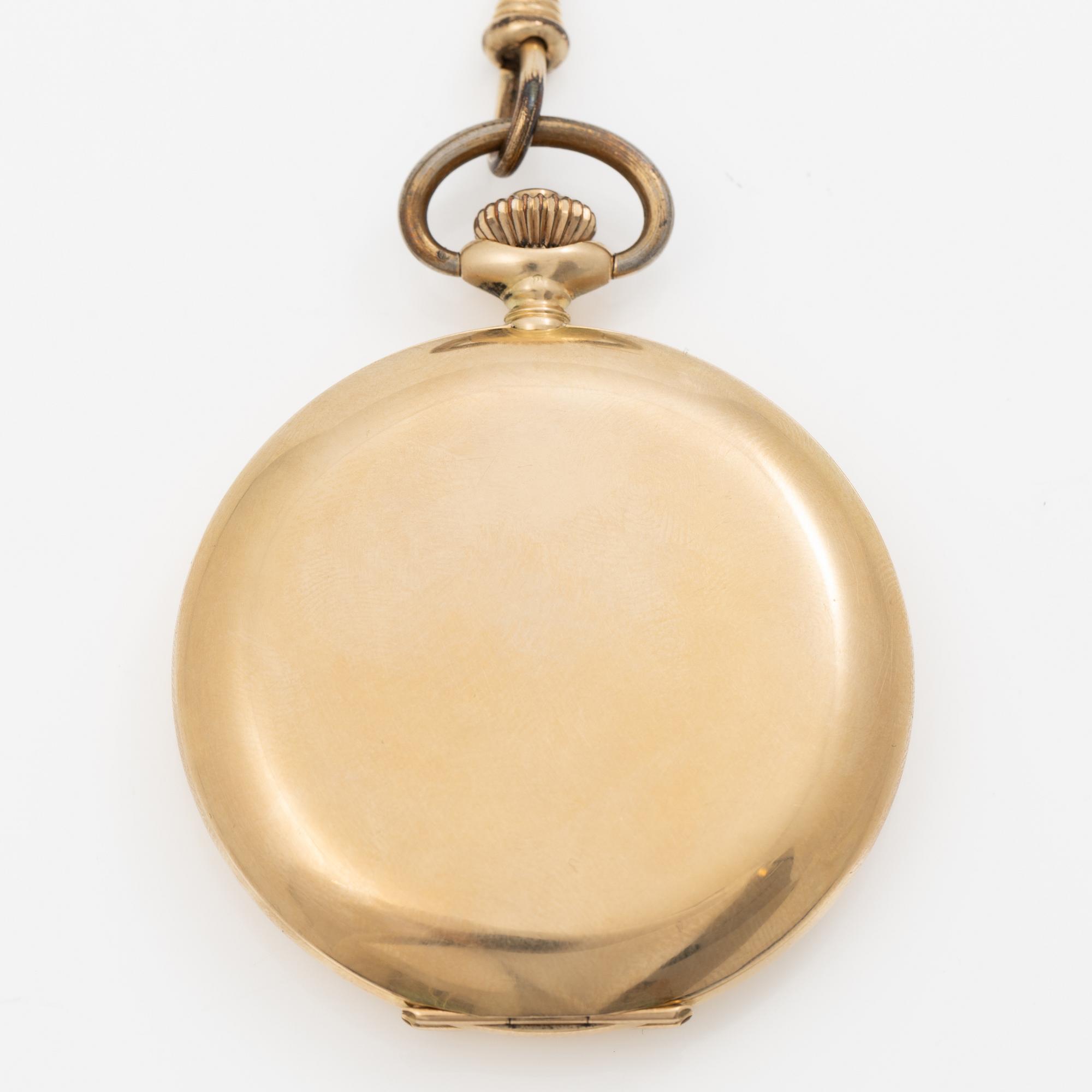 Pocket watch, hunter case, 50.5 mm, “Boliden Guld”, 14K.