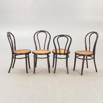 A set of four rattan chairs first half of the 20th century.