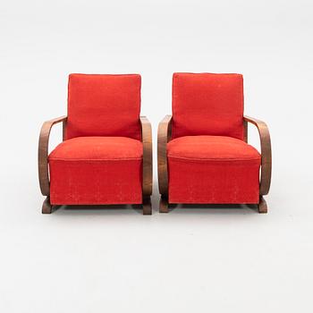 Chairs, a pair of Art Deco from the first half of the 20th century.