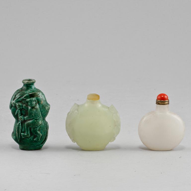 SNUSDOSOR, 3 st, Kina, 1900-tal.