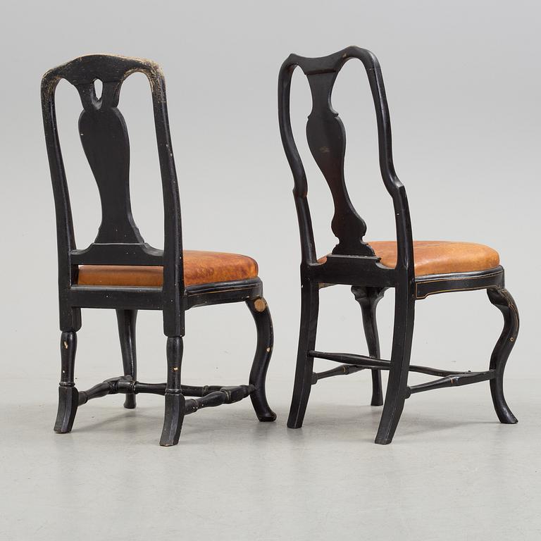 Two 18th century late Baroque chairs.