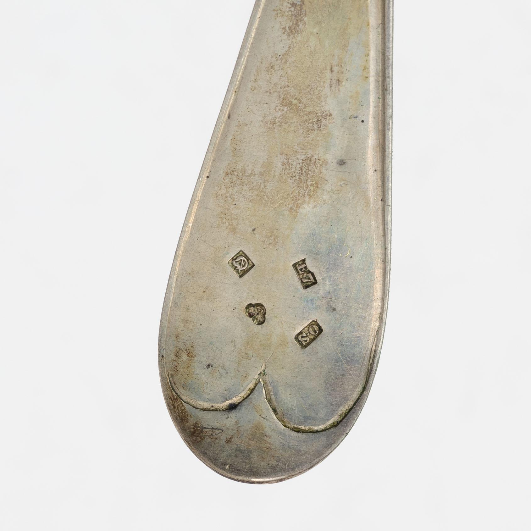 Twelve Swedish silver teaspoons, 19th–20th century.