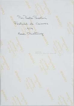 Ewa Rudling, "Pier Paolo Pasolini Festival de Cannes".