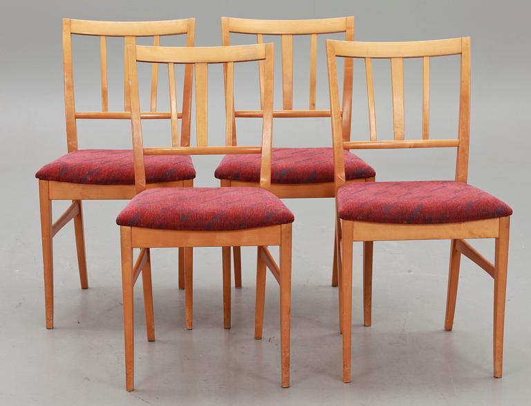 STOLAR, 4 st, "Talavid", Carl Malmsten, Waggeryds Möbelfabrik AB, 1950-tal.