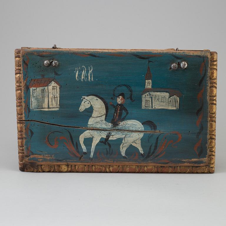 SKRIN, målat trä, 1800-tal.