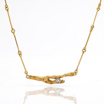 Björn Weckström, Necklace, "Diamond Bud", 18K gold, diamond, Lapponia.