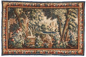 269. A tapestry, "Verdure", tapestry weave, ca 280,5-290 x 432,5-436 cm, signerad ViTRA.M.R.D'AVBVSON.