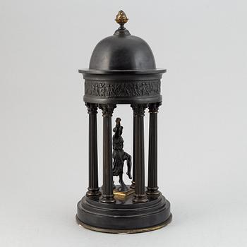 A stone and brass table decoration, late 19th century.