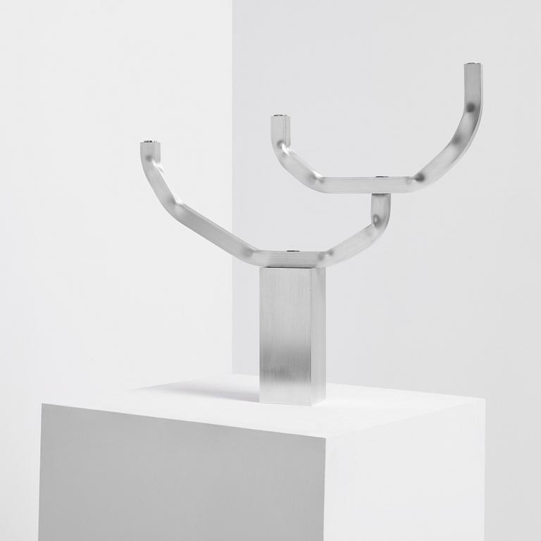 David Taylor, kandelaber, unik, "Aluminium Candelabra 3", Studio Mellösaverken, Sverige, 2025.