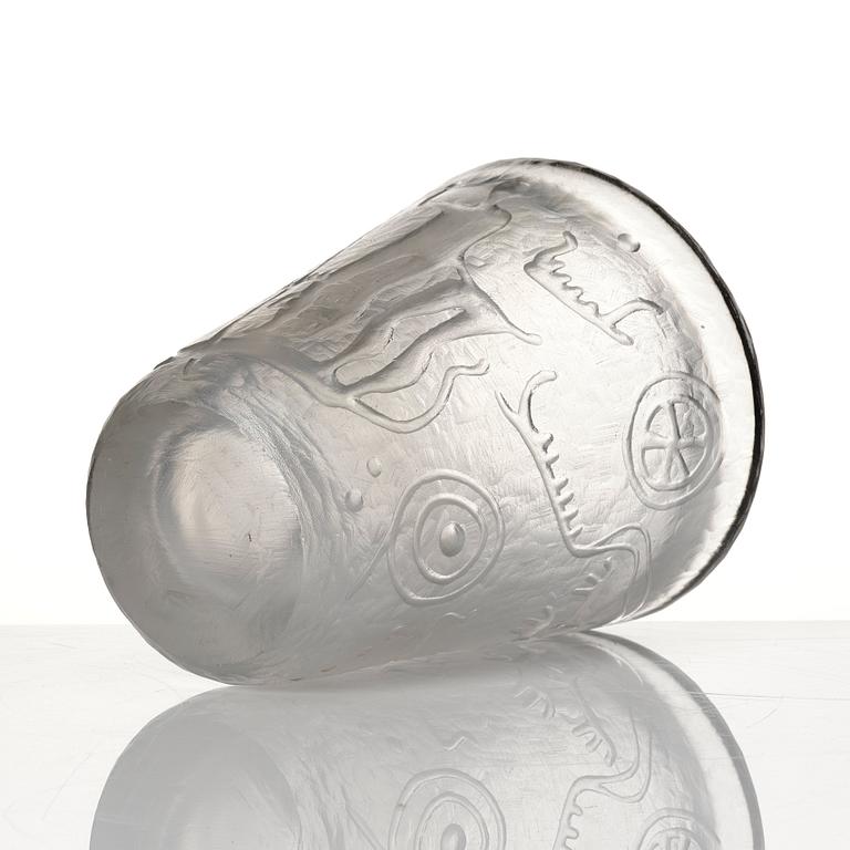 Vicke Lindstrand, a glass vase, Kosta, 1950-60s, model 503.