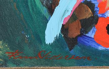 FINN PEDERSEN, olja på papper, uppfordrad på duk, signerad.