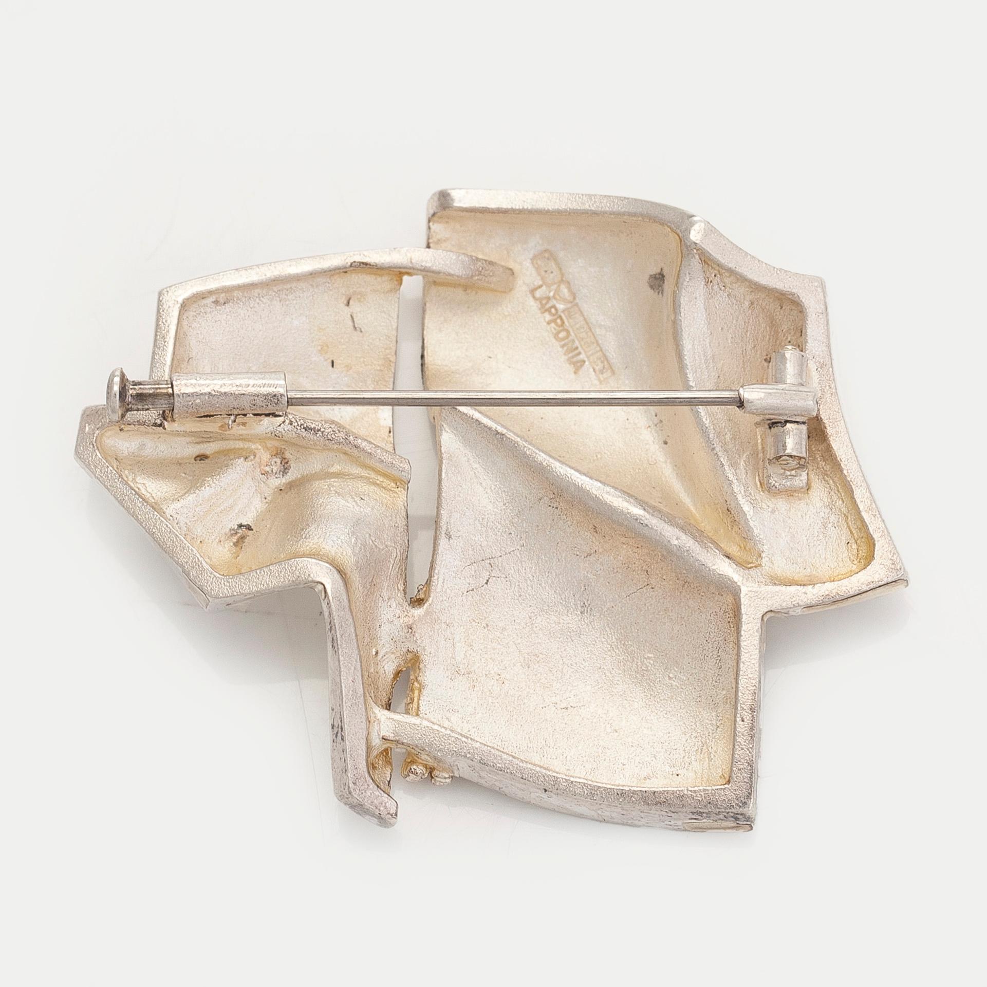 Björn Weckström, brosch "Främling på Io", sterling silver. Lapponia 1980.