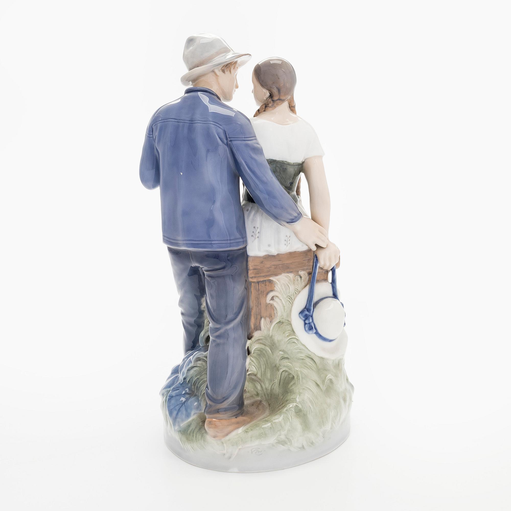Royal Copenhagen, "Henrik & Else", figuriini, posliini, 1949.