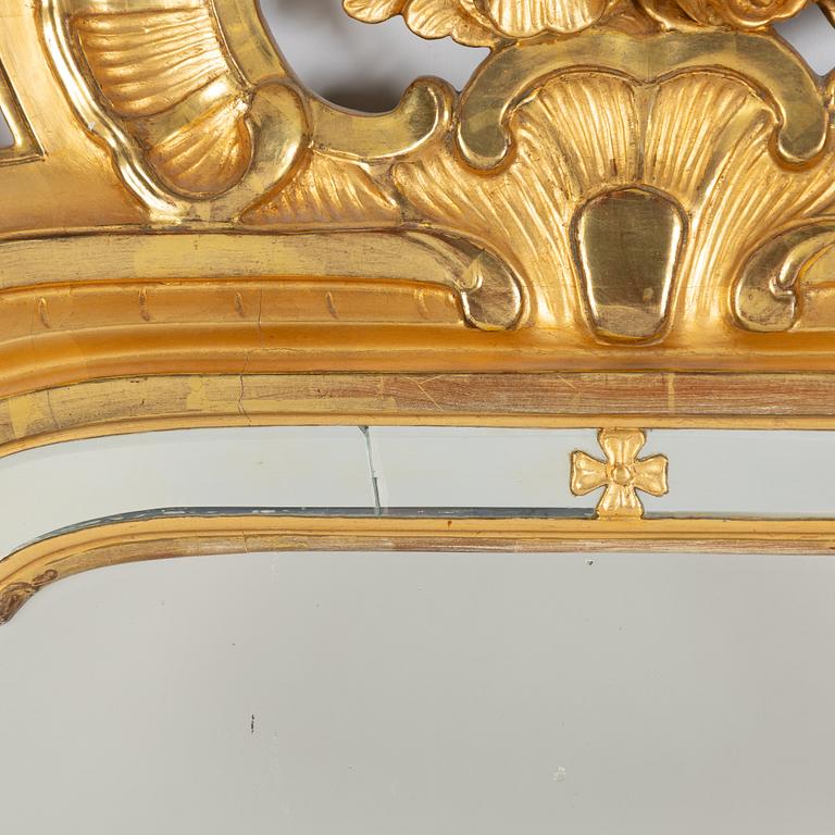 A Rococo mirror, second half of the 18th century.