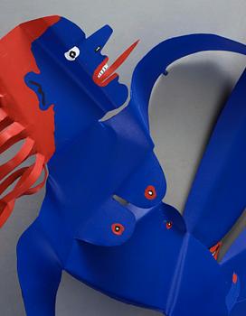 TIMO SOLIN, monumental väggskulptur, plåt, 14 delar, 1994.