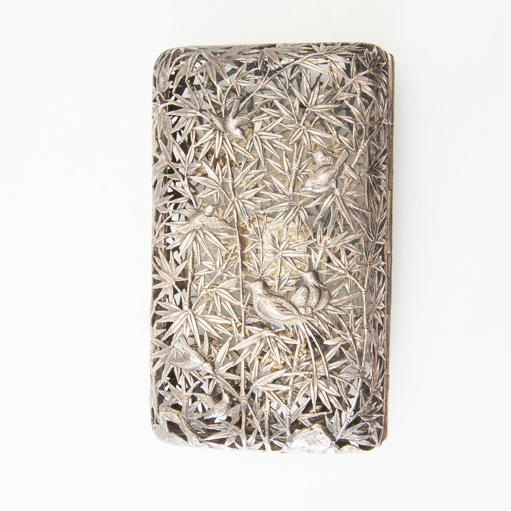 Cigarettfodral  silver Luenwo, Shanghai, Kina 1900-talets första hälft.