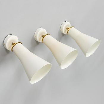 Lisa Johansson-Pape, kohdevalaisimia, 3 kpl, malli 13-005, Stockmann Orno 1900-luvun puoliväli.