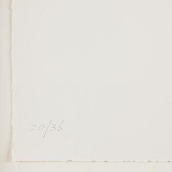 Joel Shapiro, pochoir i färg, 1990. Signerad och numrerad 20/36.