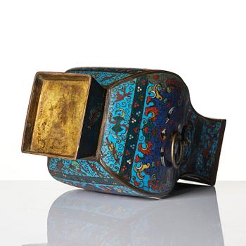 Vas, Fanghu, cloisonne. Sen Mingdynasti (1368-1644).