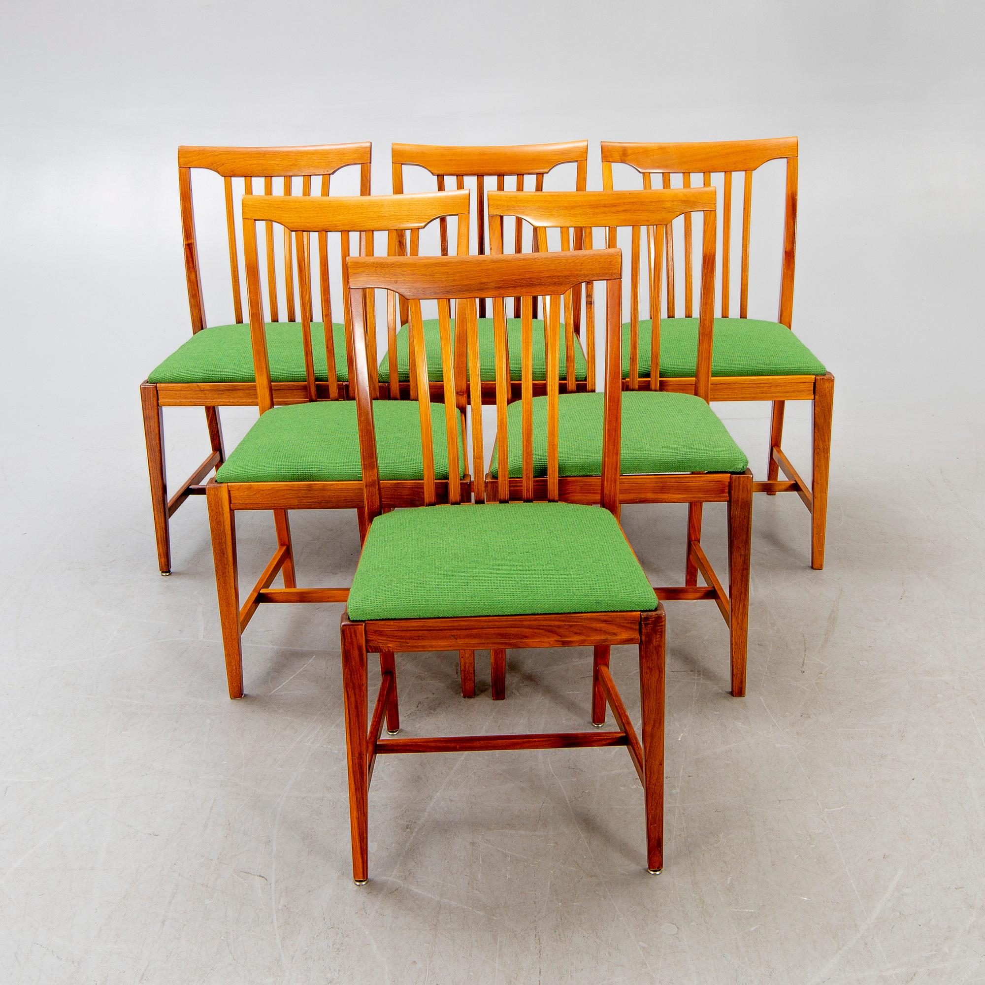 Svante Skogh, a set of sex chairs from Vindö Balder möbler, Vaggeryd, second half of the 20th century.